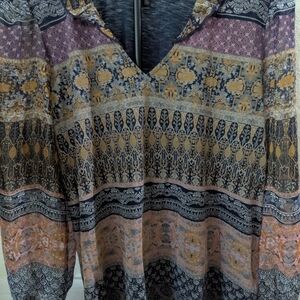 Lucky Brand Multicolor Bohemian Blouse